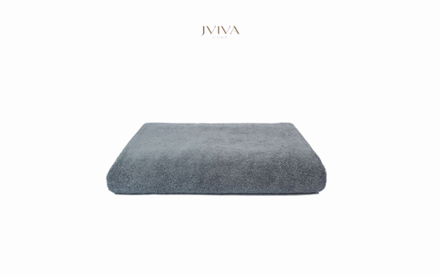 Jviva - ผ้าขนหนูคอตตอน ผ้าเช็ดตัว 27x54 นิ้ว (Hotel Collection) - สีเทา