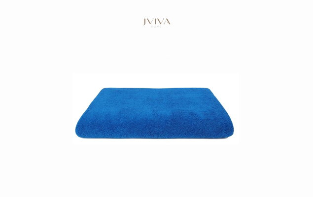 Jviva - ผ้าขนหนูคอตตอน ผ้าเช็ดตัว 27x54 นิ้ว (Hotel Collection) - สีน้ำเงิน