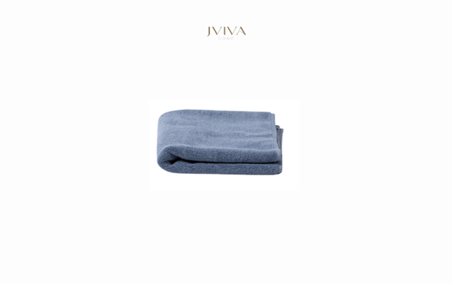 ผ้าเช็ดหน้าคอตตอน Luxe  ขนาด 12x12 นิ้ว (1.5 ปอนด์) - ลายเรียบ (Plain) สีฟ้า Dusty Blue