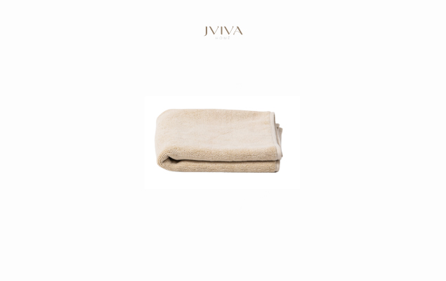 ผ้าเช็ดหน้าคอตตอน Luxe  ขนาด 12x12 นิ้ว (1.5 ปอนด์) - ลายเรียบ (Plain) สีเบจ Beige Bone