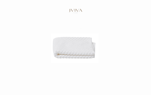 ผ้าเช็ดหน้าคอตตอน Luxe  ขนาด 12x12 นิ้ว (1.5 ปอนด์) - ลายจุด (Dotted) สีขาว Crystal White