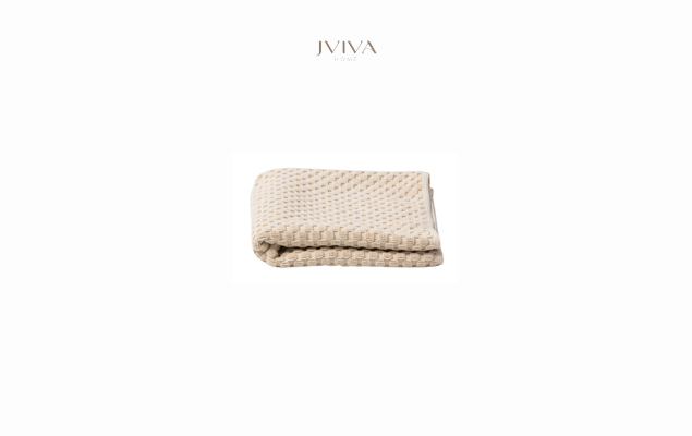 ผ้าเช็ดหน้าคอตตอน Luxe  ขนาด 12x12 นิ้ว (1.5 ปอนด์) - ลายจุด (Dotted) สีเบจ Beige Bone
