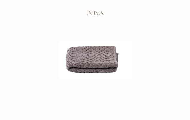 ผ้าเช็ดหน้าคอตตอน Luxe  ขนาด 12x12 นิ้ว (1.5 ปอนด์) - ลายซิกแซก (Chevron) สีน้ำตาล Brown Stone