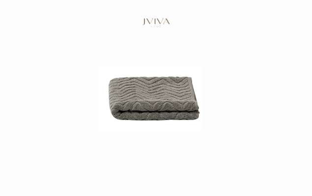 ผ้าเช็ดหน้าคอตตอน Luxe  ขนาด 12x12 นิ้ว (1.5 ปอนด์) - ลายซิกแซก (Chevron) สีเขียว Sage Green