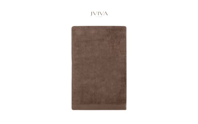 ผ้าเช็ดหน้าใยไผ่ 100% ขนาด 13x13 นิ้ว สีน้ำตาล Brown cocoa
