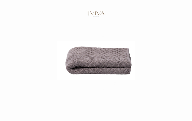 ผ้าเช็ดผมคอตตอน Luxe  ขนาด 15x30 นิ้ว (3.5 ปอนด์) - ลายซิกแซก (Chevron) สีน้ำตาล Brown Stone