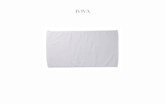 ผ้าเช็ดเท้าคอตตอน Luxe  ขนาด 18x28 นิ้ว (8 ปอนด์) -  ลายเรียบ (Plain) สีขาว Crystal White