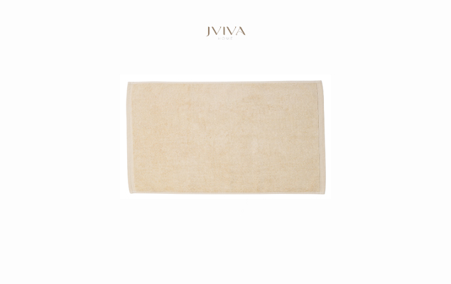 ผ้าเช็ดเท้าคอตตอน Luxe  ขนาด 18x28 นิ้ว (8 ปอนด์) -  ลายเรียบ (Plain) สีเบจ Beige Bone