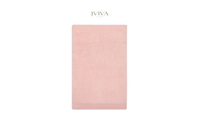 ผ้าเช็ดผมใยไผ่ 100% ขนาด 15x30 นิ้ว สีชมพู Rose Quartz