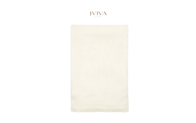 ผ้าเช็คตัวใยไผ่ 100% ขนาด 24x48 นิ้ว Size S สีครีม Cream Milkshake