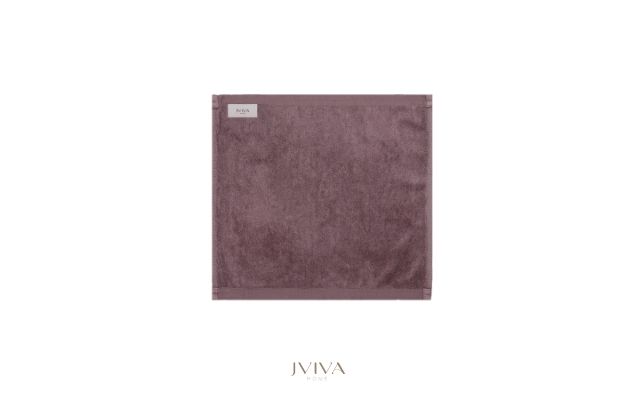 ผ้าเช็ดหน้าใยไผ่ 100% ขนาด 13x13 นิ้ว สีม่วง Purple Passion