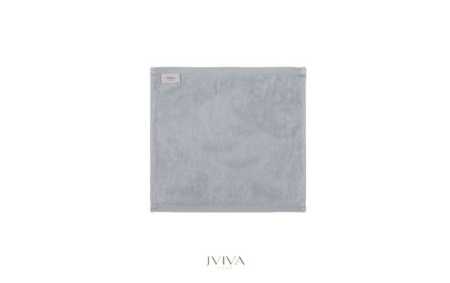 ผ้าเช็ดหน้าใยไผ่ 100% ขนาด 13x13 นิ้ว สีฟ้า Illusion Blue