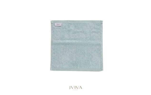 ผ้าเช็ดหน้าใยไผ่ 100% ขนาด 13x13 นิ้ว สีเขียว Shadow Green