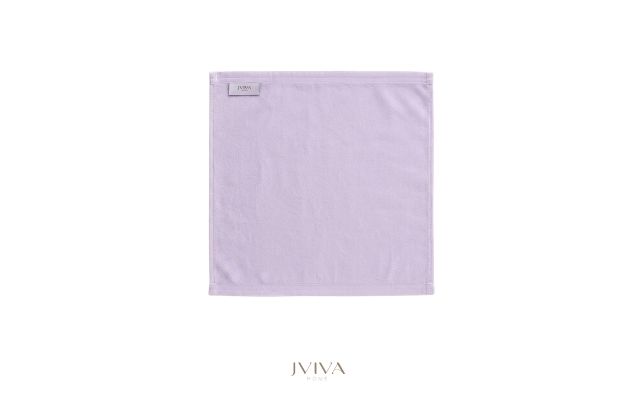 ผ้าเช็ดหน้าใยไผ่ 100% ขนาด 13x13 นิ้ว สีม่วง Purple Lavender