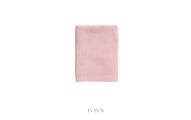 ผ้าเช็ดผมใยไผ่ 100% ขนาด 15x30 นิ้ว สีชมพู Rose Quartz