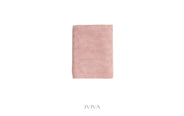 ผ้าเช็ดผมใยไผ่ 100% ขนาด 15x30 นิ้ว สีชมพู Pink Mellow Rose