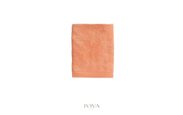 ผ้าเช็ดผมใยไผ่ 100% ขนาด 15x30 นิ้ว สีส้ม Orange Sherbet