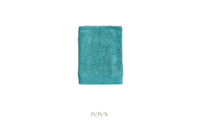 ผ้าเช็ดผมใยไผ่ 100% ขนาด 15x30 นิ้ สีเขียว Green Tropical