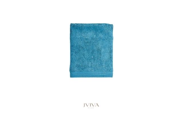 ผ้าเช็ดผมใยไผ่ 100% ขนาด 15x30 นิ้ว สีน้ำเงิน Blue Mosaic