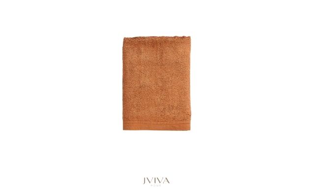 ผ้าเช็ดผมใยไผ่ 100% ขนาด 15x30 นิ้ว สีส้ม Burnt Orange