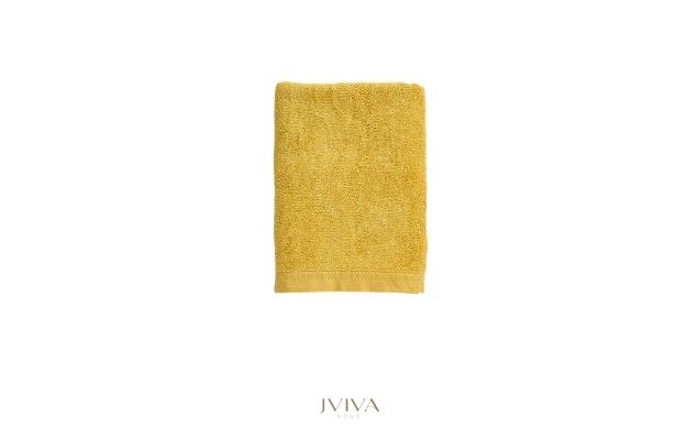 ผ้าเช็ดผมใยไผ่ 100% ขนาด 15x30 นิ้ว สีเหลือง Yellow Mustard