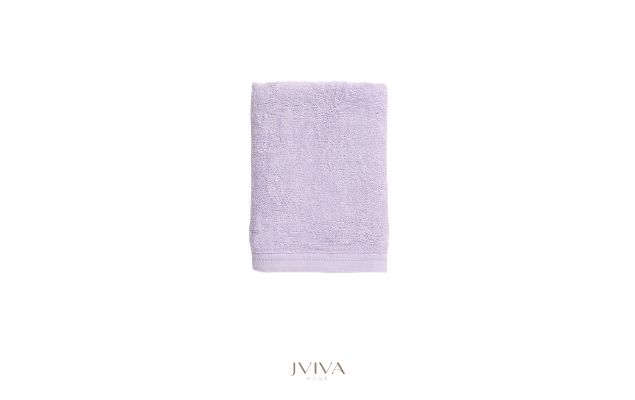 ผ้าเช็ดผมใยไผ่ 100% ขนาด 15x30 นิ้ว สีม่วง Purple Lavender