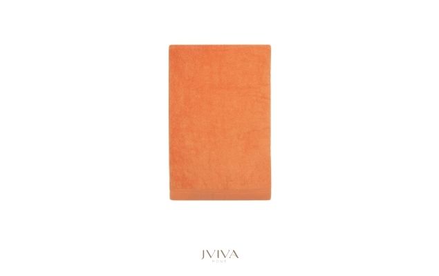 ผ้าเช็ดตัวใยไผ่ 100% ขนาด 24x48 นิ้ว Size S สีส้ม Orange Sherbet