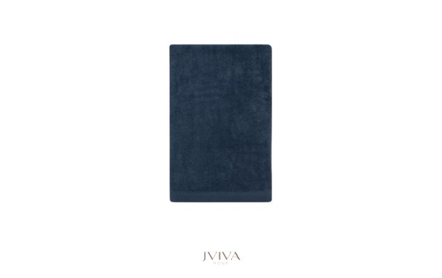 ผ้าเช็ดตัวใยไผ่ 100% ขนาด 24x48 นิ้ว Size S  สีกรมท่า Navy Peony