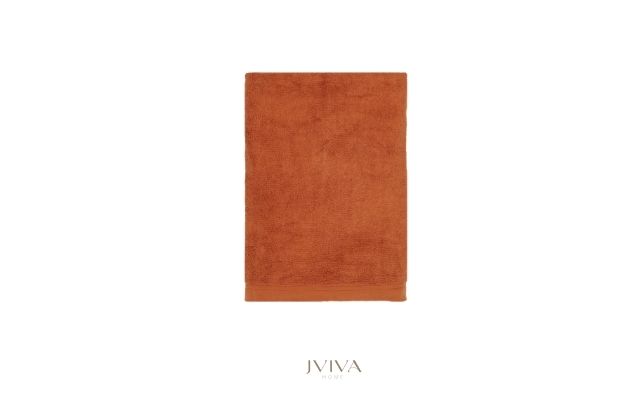 ผ้าเช็ดตัวใยไผ่ 100% ขนาด 24x48 นิ้ว Size S  สีส้ม Burnt Orange