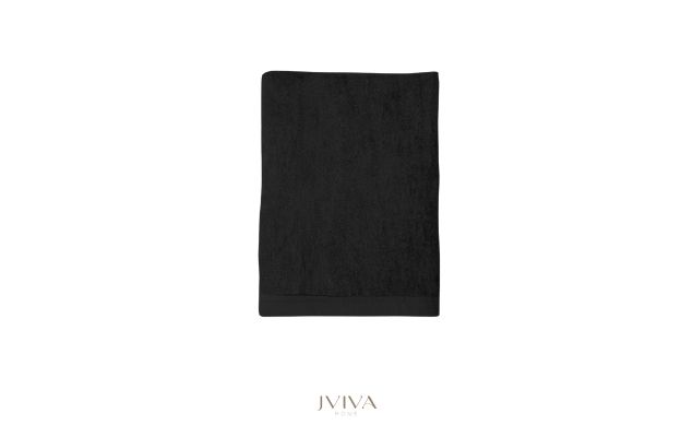 ผ้าเช็ดตัวใยไผ่ 100% ขนาด 24x48 นิ้ว Size S สีดำ Onyx Black