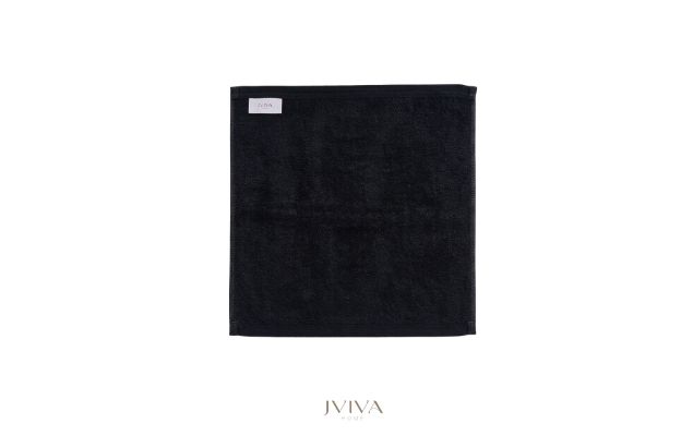 ผ้าขนหนูใยไผ่ 100% เช็ดหน้า 13x13 นิ้ว - BambooPure Collection ดำ Onyx Black