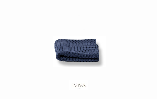 ผ้าขนหนูคอตตอน เช็ดหน้า 12x12 นิ้ว - CottonLuxe Collection_Dotted กรมท่า Navy Peony