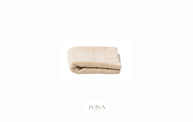 ผ้าขนหนูคอตตอน เช็ดหน้า 12x12 นิ้ว - CottonLuxe Collection_Parallel เบจ Beige Bone