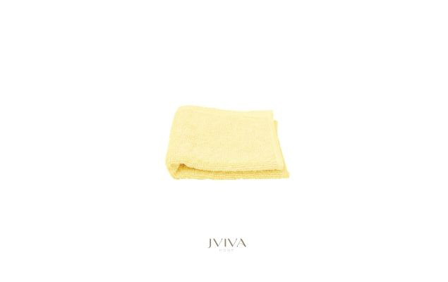 ผ้าขนหนูคอตตอน เช็ดหน้า 12x12 นิ้ว - CottonLuxe Collection_Plain เหลือง Butter Yellow
