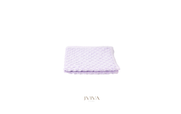 ผ้าขนหนูคอตตอน เช็ดหน้า 12x12 นิ้ว - CottonLuxe Collection_Dotted ม่วง Purple Lavender