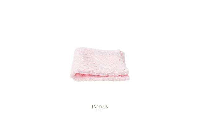 ผ้าขนหนูคอตตอน เช็ดหน้า 12x12 นิ้ว - CottonLuxe Collection_Chevron ชมพู Pink Blossom