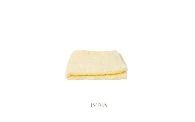 ผ้าขนหนูคอตตอน เช็ดหน้า 12x12 นิ้ว - CottonLuxe Collection_Parallel เหลือง Butter Yellow