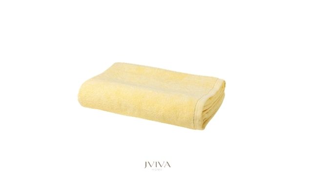 ผ้าขนหนูคอตตอน เช็ดผม 15x30 นิ้ว - CottonLuxe Collection_Plain เหลือง Butter Yellow