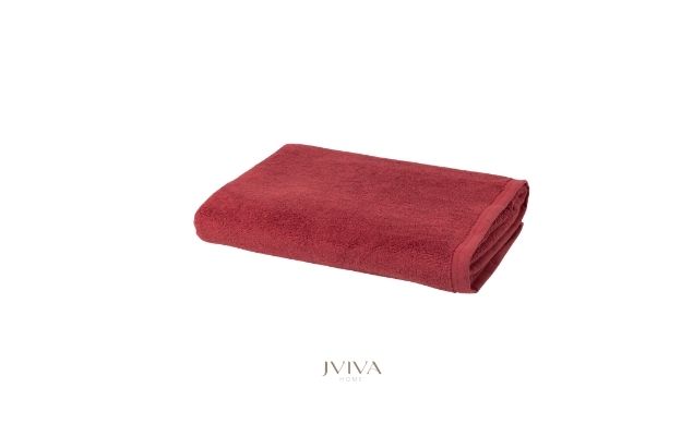 ผ้าขนหนูคอตตอน เช็ดผม 15x30 นิ้ว - CottonLuxe Collection_Plain แดง Red Berry