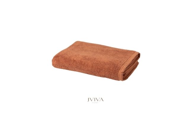 ผ้าขนหนูคอตตอน เช็ดผม 15x30 นิ้ว - CottonLuxe Collection_Plain ส้ม Caramel Orange