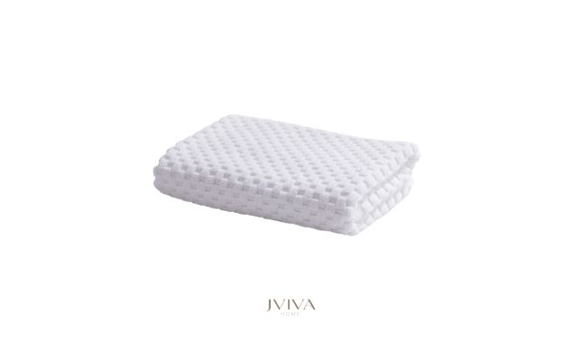 ผ้าขนหนูคอตตอน เช็ดผม 15x30 นิ้ว - CottonLuxe Collection_Dotted ขาว Crystal White