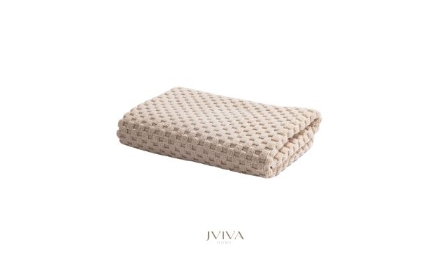 ผ้าขนหนูคอตตอน เช็ดผม 15x30 นิ้ว - CottonLuxe Collection_Dotted เบจ Beige Bone
