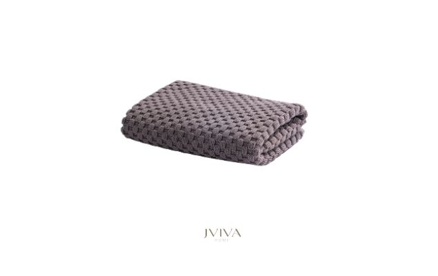 ผ้าขนหนูคอตตอน เช็ดผม 15x30 นิ้ว - CottonLuxe Collection_Dotted น้ำตาล Brown Stone