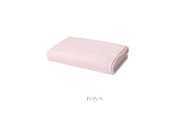 ผ้าขนหนูคอตตอน เช็ดผม 15x30 นิ้ว - CottonLuxe Collection_Dotted ชมพู Pink Blossom