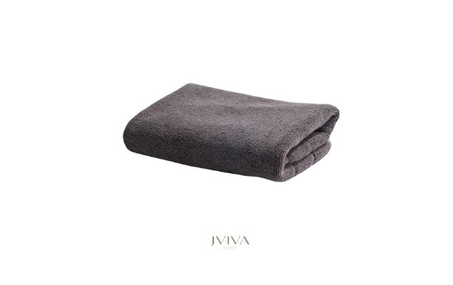 ผ้าขนหนูคอตตอน เช็ดผม 15x30 นิ้ว - CottonLuxe Collection_Parallel เทา Grey Charcoal