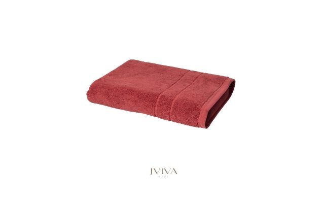 ผ้าขนหนูคอตตอน เช็ดผม 15x30 นิ้ว - CottonLuxe Collection_Parallel แดง Red Berry