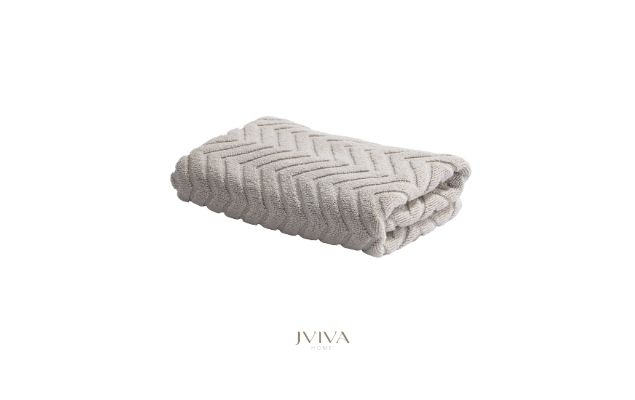 ผ้าขนหนูคอตตอน เช็ดผม 15x30 นิ้ว - CottonLuxe Collection_Chevron เขียว Green Seasalt