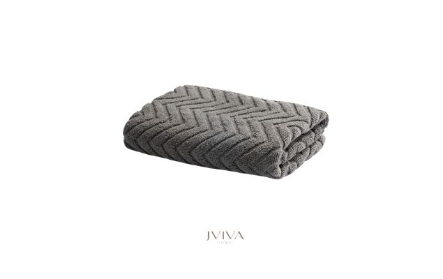 ผ้าขนหนูคอตตอน เช็ดผม 15x30 นิ้ว - CottonLuxe Collection_Chevron เขียว Sage Green