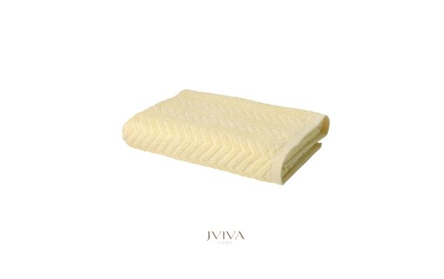 ผ้าขนหนูคอตตอน เช็ดผม 15x30 นิ้ว - CottonLuxe Collection_Chevron เหลือง Butter Yellow