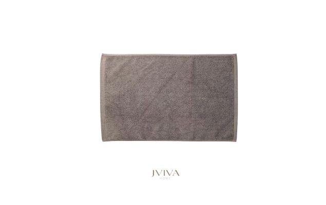 ผ้าเช็ดเท้าคอตตอน 18x28 นิ้ว - CottonLuxe Collection_Plain เทา Grey Charcoal